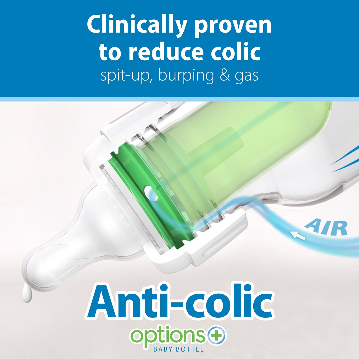Natural Flow Anti-Colic Options+ Narrow Breast to Bottle Feeding Set, Clear, 4Oz, 4 Pack